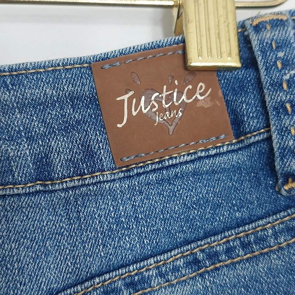 Justice Girl's Size 12R Demin Jean Shorts Blue Simply Low